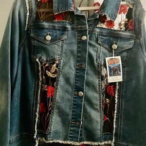 Designer Denim and Lace Jacket